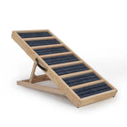 [Small] Henley & Bone 39″ dog ramp set up on its adjustable stand, studio view
