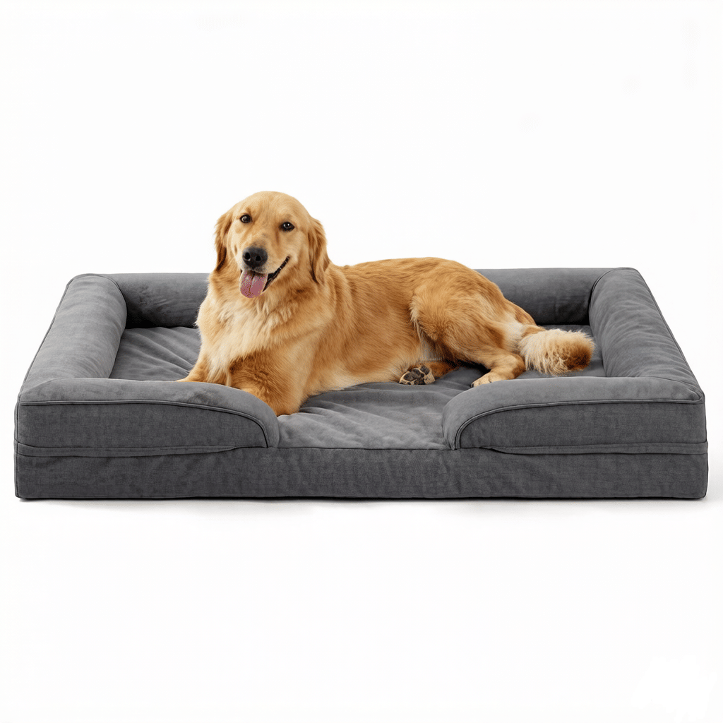 The Senior Dog Orthopedic Bed — large size, lifestyle view