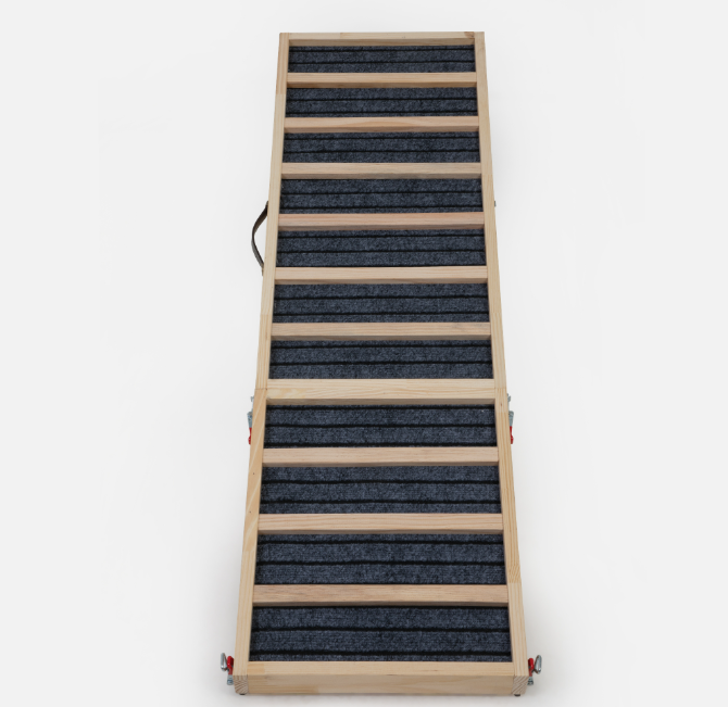[Big] Top-down view of the Henley & Bone 55″ dog ramp showing both hinged panels