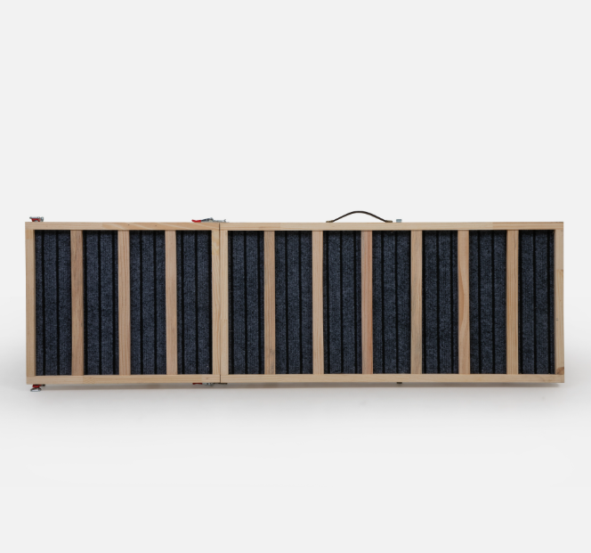 [Big] Henley & Bone 55″ dog ramp folded flat, top view showing the centre hinge