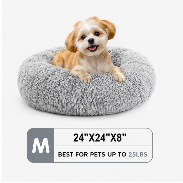 Medium 24 by 24 inches, best for pets up to 25 lbs